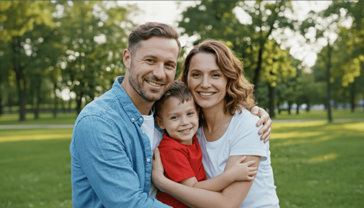 Familia disfrutando en el condominio